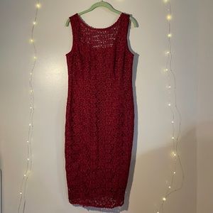 WHITE HOUSE BLACK MARKET Red Dress Size 12